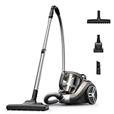 Rowenta Compact Power XXL - Aspiradora sin bolsa, motor de bajo consumo, 900 W, filtración ciclónica avanzada de 3 niveles, depósito de suciedad extragrande de 2,5 L, compacta, animal care, RO4B50