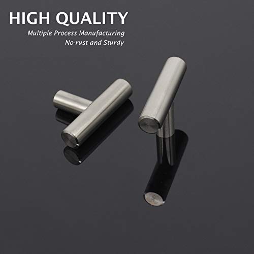 30 Pack Cabinet Knobs Drawer Pulls Brushed Nickel Furniture Hardware - T Bar Euro Style Nickel Kitchen Cabinet Door Handle Bathroom Cabinet Pulls Stainless Steel