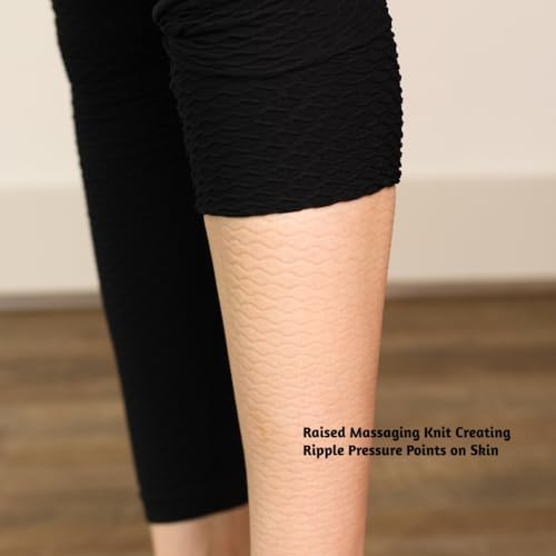 Bioflect® Capri Compression Leggings with Bioactive Fibers and Raised Massaging Knit for Support and Comfort