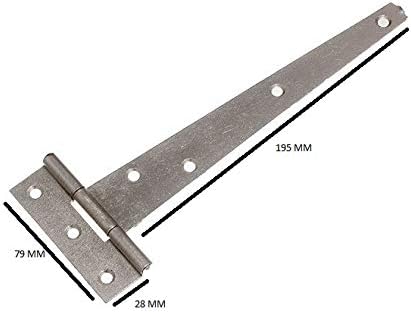 100 x Pairs of 8 INCH T TEE Hinges BZP ZINC Plated Weatherproof Steel