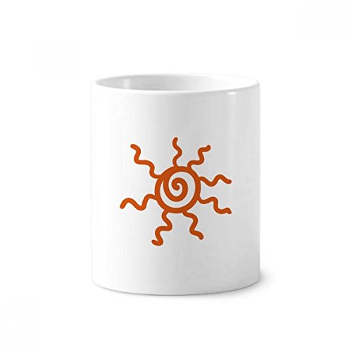 Tasse blanche céramique soleil bleu pot à crayons 350ml et rangement pinceaux