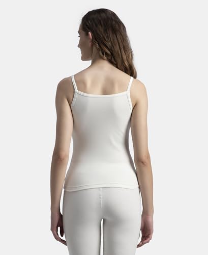 Image of Jockey 2548 Women's Super Combed Cotton Rich Brushed Thermal Camisole with StayWarm Technology Off White M