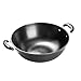 Tradycyjny wok z płaskim dnem Ręcznie robiona żelazna patelnia Staromodny Wok Niepowlekana nieprzywierająca patelnia, 36 cm