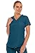 MediChic Anti-Wrinkle Scrub Top for Woman - Soft Stretch, V-Neck Top Fashion Scrubs with 3 Pockets, Easy Care for Women