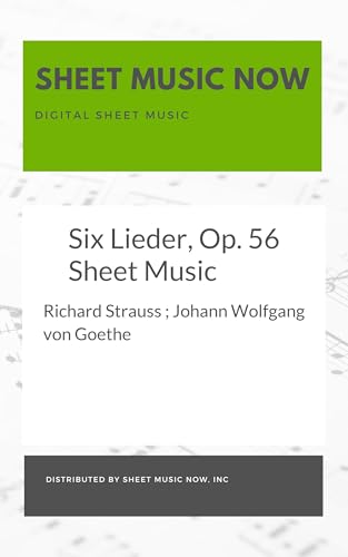 Six Lieder, Op. 56 Sheet Music