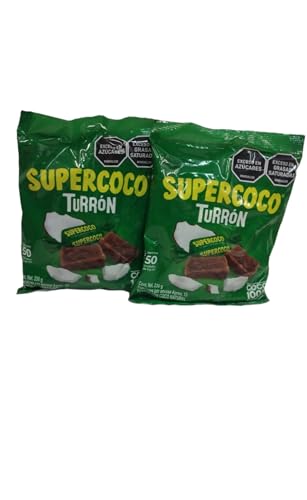 TURRON - SUPERCOCO - TURRON CON COCO NATURAL - PACK DE 2-250 G CADA UNO