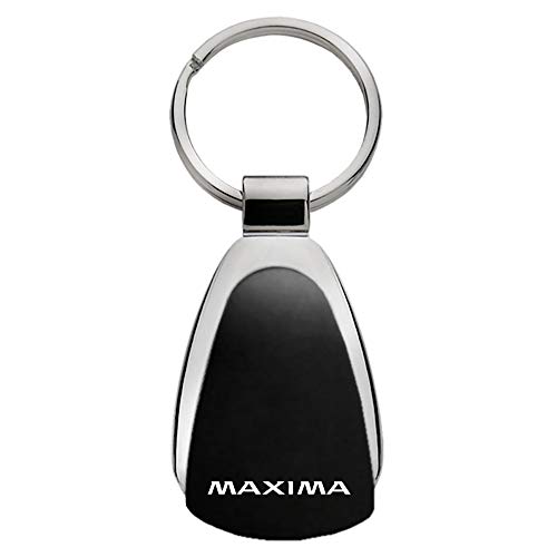 Nissan Maxima Laser Etched Black Teardrop Keychain