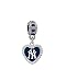 New York Yankees Crystal Heart Charm