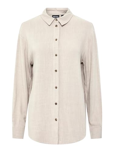 PIECES Camisa Femenina PCVINSTY, Avena, XL