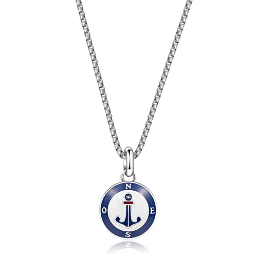 Collier homme ancre acier Brosway Horizon idée cadeau BHO02