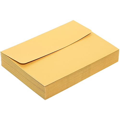 Paper Junkie A7 Metallic Gold Envelopes - Secure Peel & Seal Closure for A7 Envelopes - For Wedding Invitations & Greeting Cards - Pack of 50, 7.25 x 5.25 in, Gold - Thumbnail 3