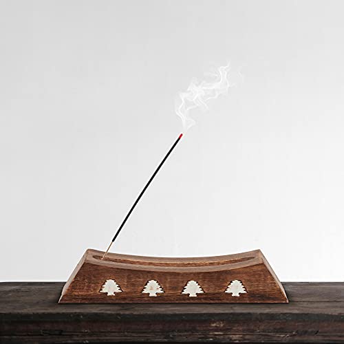 Incense Burner Holder | Incense Stick Holder With Storage | Incense Ash Catcher | Wood Decorative Incense Holder For Spa Yoga Meditation Aromatherapy | Home Office Décor | #TOP1