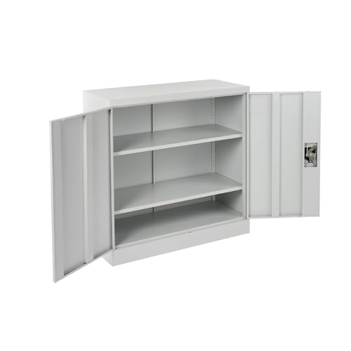 MMT Furniture Designs Armario de Almacenamiento de Oficina de Acero, FC-A9WGrey, Gris, 900 mm de Alto - imagen 3