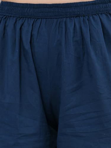 Image of Women's Cambric Cotton Afghani Patiala Salwar - Loose Fit, Elastic Waist, Deep Pockets | Ethnic & Casual Wear