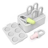 Morlike Baby Tiny Pops, 100% Silicone Popsicle Mold for Infants 4 Months +, Breastmilk Ice Pop Molds Teethers for Teething Relief, Baby Essentials, BPA Free & Dishwasher Safe (Grey)