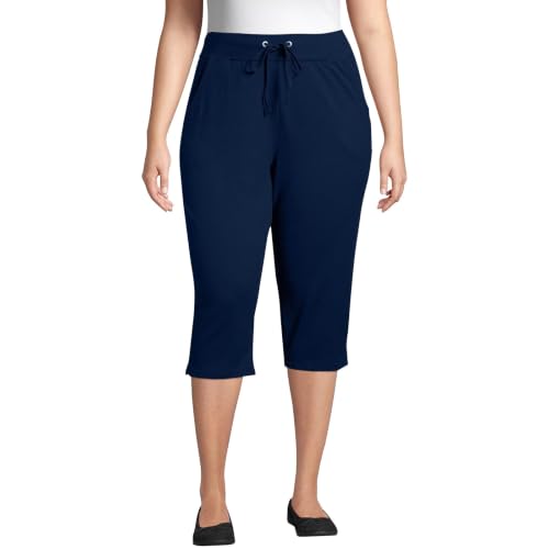 Pantalon de yoga 3/4 en coton pour femme coupe capri ample