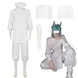 Lioskey Kashimo Hajime Cosplay Costume Withe Uniform Outfit Full Set Halloween Suit (Kashimo,M)