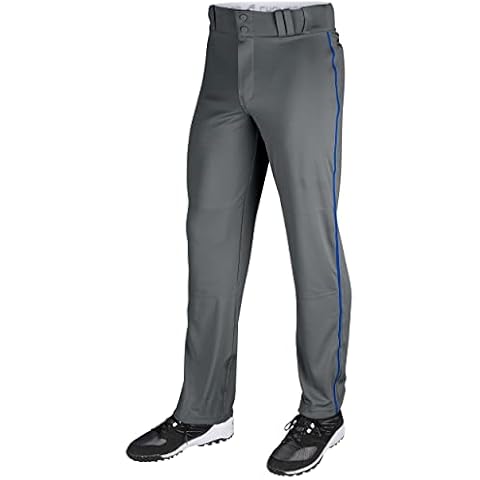 Champro Herren Baseball-Hose mit DREI Kronen, offener Unterseite, für Erwachsene, mit Seitenrohr/Zopf Triple Crown Pfeife, Graphit, Scarlet Pipe, Large Cover