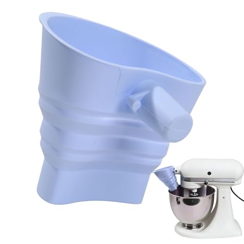 Embudo de harina para planetaria – Fácil de verter, seguro para lavavajillas, ancha, alimentos, accesorio para embudo de harina para soporte mezclador | Para azúcar, avena, miel, yogur,