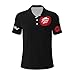 Piz*za Men's Basic Polo Hu&t T Shirts Summer Tee Tops Short Sleeve Crew Neck T-Shirts for Men Teen Boys Tshirt Work Uniform Clothes Black