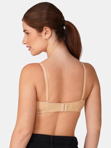 Image of BEWILD Women Balconette Bra | Lightly Padded Comfort | Soft Breathable Cotton Fabric | Seamless Design | Wirefree Comfort | Supportive Fit | Stylish Underwear