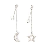LAONATO - Arete de Gota con Forma de Luna Creciente y Estrella