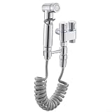 Válvula de control dual 1 en 2 salidas, grifo de lavadora de doble control, válvula triangular para inodoro, grifo de baño de doble mango (galvanoplastia)