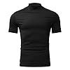 Mens T Shirt with Logo - Short Sleeve Crew Neck Soft Fitted Tees S - 4XL Fresh Classic Basic Tshirts Black #2