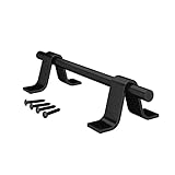 JUBEST 10'' Heavy Duty Barn Door Handle,Side Mount Pull Handle Matte Black Industrial Handle for Sliding Barn Door Gate Garage Shed