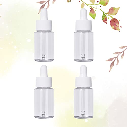 SEWACC Laboratório de 4 Peças Com Conta-Gotas Aromaterapia Transparente Viagem Recipientes Essenciai