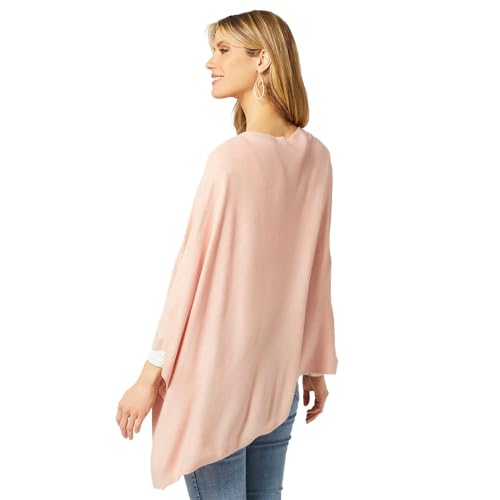 Coco + Carmen Womens Ponchos for Women - Lightweight Womens Shawl in Cameo Rose, Open Front Poncho Sweater for Women, Versatile Sweater Cape Poncho2