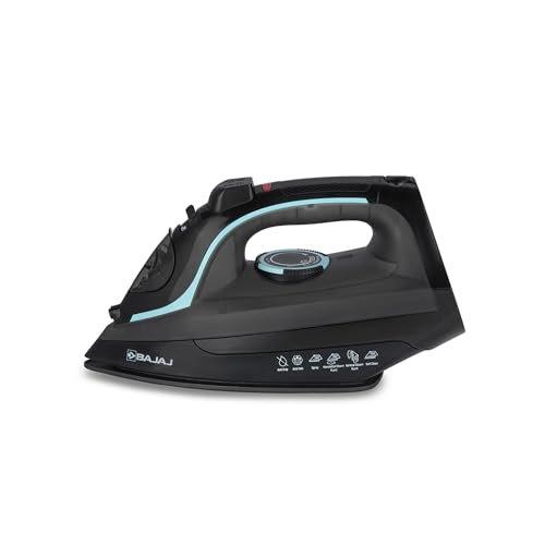 Bajaj MX 45 Steam Aluminium Soleplate Iron | 2000 Watts Power For Faster Ironing | Non Stick German Coated Technology | 220 Ml Water Tank Capacity | 2