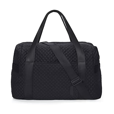 Travel Duffle Bag, BAGSMART Gym Bag for Women Weekender Bag Large Carry On Overnight Bag, Black Cover
