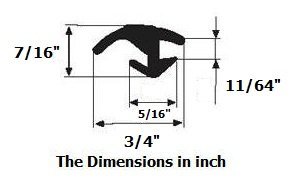 Glass Rubber Seal For Car Windshield Small, 0.75 Inch Width (19Mm) - Length 13 Feet (4 Meter) #TOP1