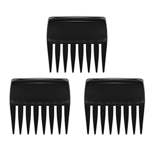 DMZK 3pcs Peigne Anti-Statique à Dents Larges, Peigne à Cheveux Africain, Peigne Démêlant 8 Dents, Noir Cover