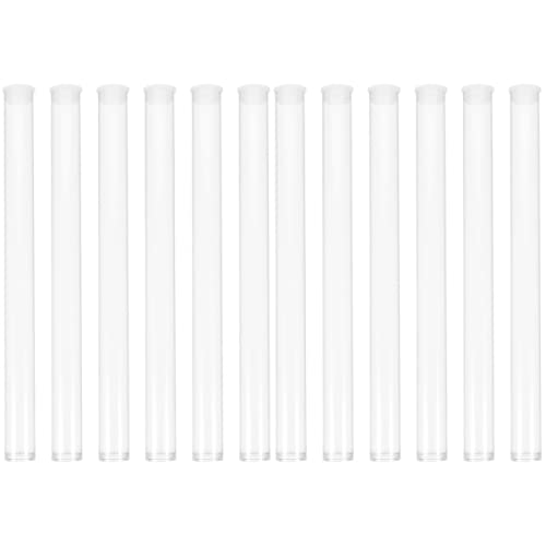 Ultnice 12 Pcs Clear Plastic Test Tubes Incense Holder Tube Tea Jar Box Incense Stick Storage Container With Lid For Coffee Spices Joss Stick Decor Transparent 20G #TOP5