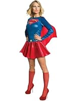 Rubies Adult Supergirl Costume, Blue/Red, Small