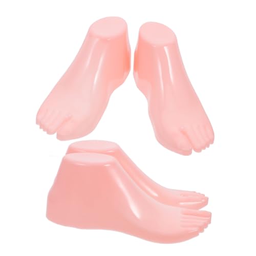 VALICLUD 2Pairs Lightweight Plastic Female Foot Mannequin for Socks and Shoes Display Sock Model Stand for Retail Exhibitions for Shoe Shape Maintenance