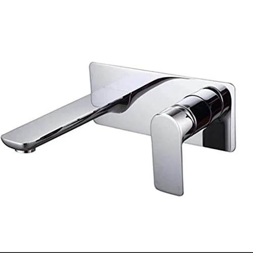 Robinet de lavabo chromé encastré en laiton pour salle de bain moderne