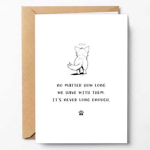 PTRUKD, Dog Sympathy Card, Dog Bereavement Card, Heartfelt Condolence Card for Pet‘s Owner to Express Condolences and support
