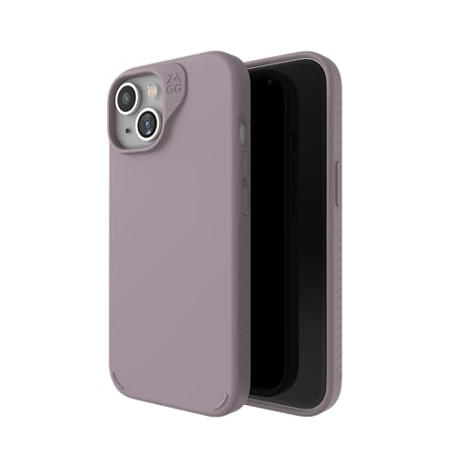Coque ZAGG Manhattan Snap iPhone 15 en silicone premium lavande