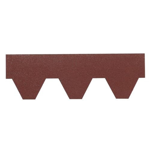 Image of INMOZATA 18pcs/2.61sqm Asphalt Roofing Tiles, Thickness 2.7mm Self-Adhesive Roofing Felt Tiles for Roof Sheds, Weather Resistant Waterproof Roof Shingles(Red, Hexagon Shingles)