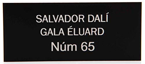 Placa para Buzón de plástico negro y grabado blanco. Cinta autoadhesiva. Grosor 1,5mm y tamaño máximo 100x40mm