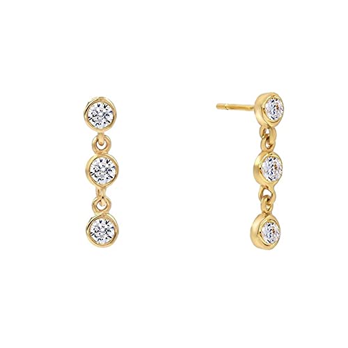 Boucles d'oreilles cartilage en argent et cristal de zircon pour femme