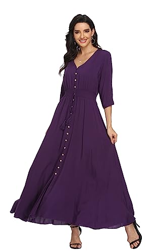 Image of Casual Summer Dresses for Women 2026 Maxi Dress Flowy Bohemian Beach Party