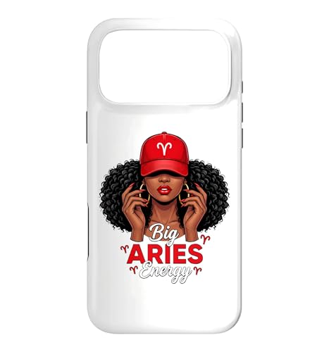 Big Energy Aries Zodiac Afro Women Red Cap Black Girl Women �X�}�z�P�[�X iPhone 17 Pro Max �p
