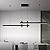 HUASHARE Modern Black Linear Pendant Lights Kitchen Island Lighting Minimalist Led Chandeliers Pool Table Light Dimmable Ceiling Hanging Light Fixture Dining Room with Remote Control (47in)