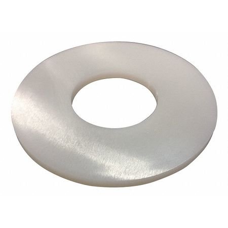 3/4" x 2" OD Plain Finish Not Graded Nylon Flat Washers, 5 pk.