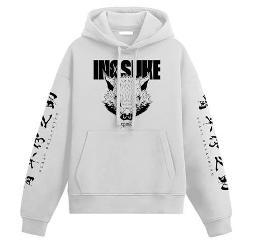 Image of Anime Inspired Design Unisex Pullover Hoodie, Black, Graphic Print Front and Back
