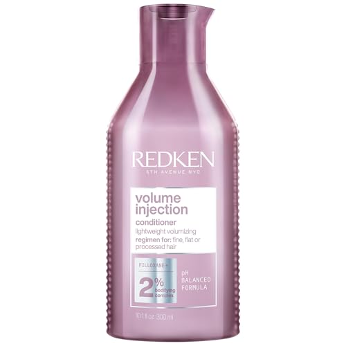 REDKEN - Après-Shampoing Volume - Lifting À La Racine - Douceur & Brillance - Formule Légère, Vegan - Filloxane & Complexe Bodifying - Cheveux Fins & Plats - Volume Injection - 300 ml